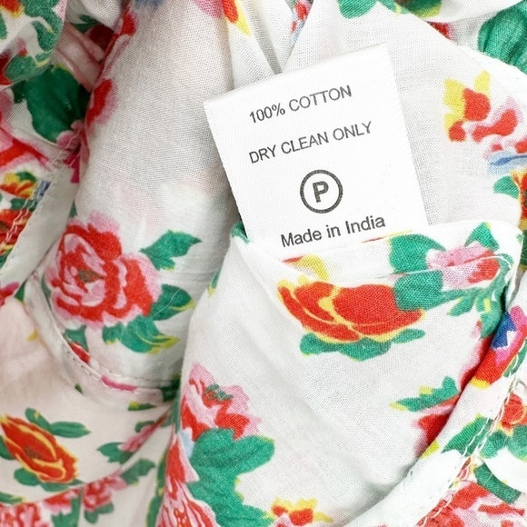 RHODE Elodie White Dazzle Floral Blouse Top - Picture 6 of 9